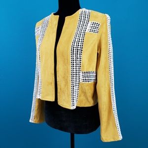 🆕️🤠🐎 GOLDIE LONDON Faux Suede Crochet Jacket // (NWOT)